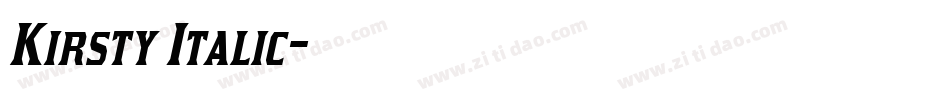 Kirsty Italic字体转换